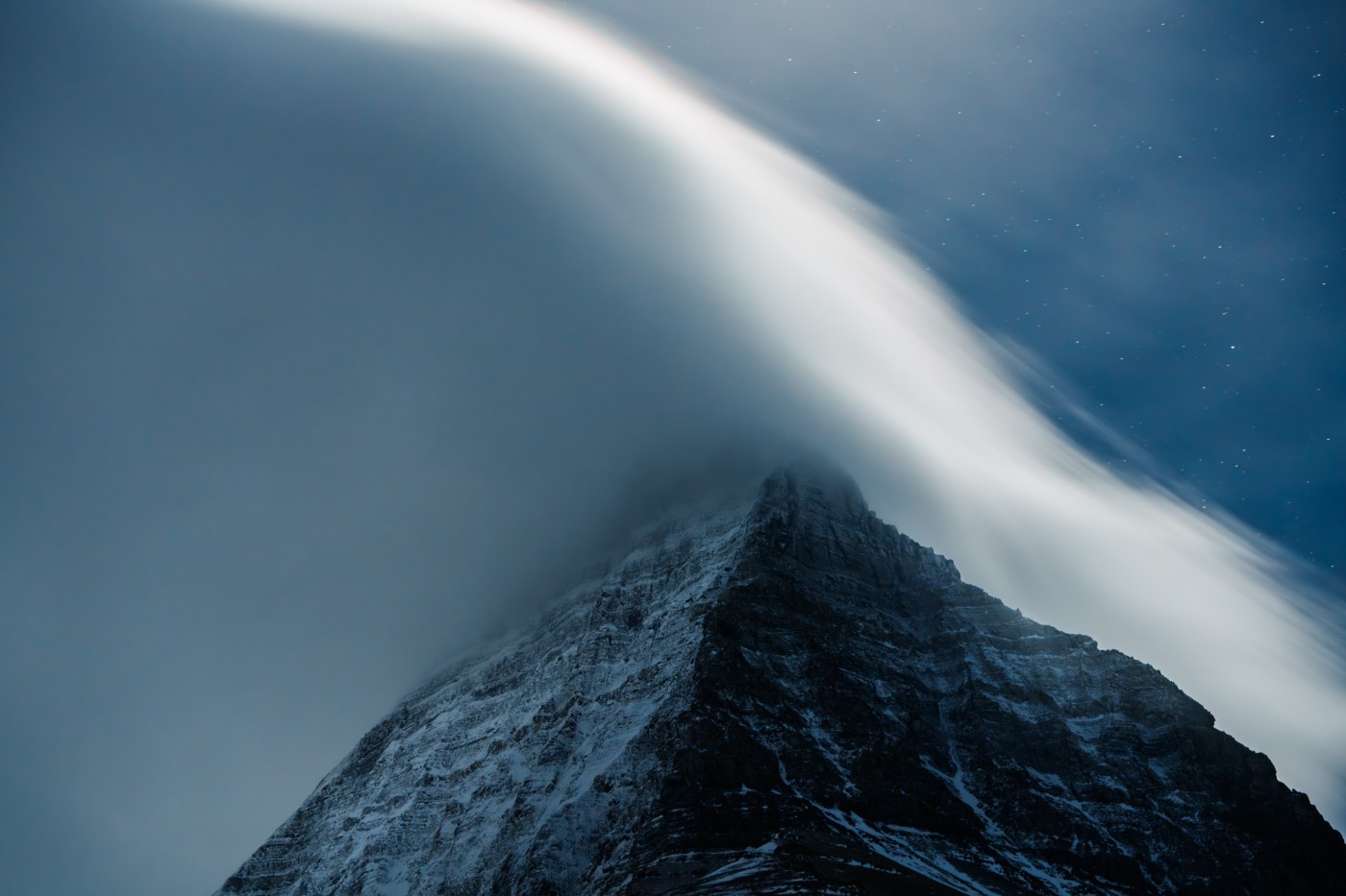 Mt Robson at night